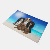 フォーカバリヤキングチャールズスパニエル犬 ドアマット (アングル)