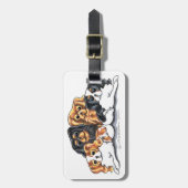 フォーカバリヤキングチャールズスパニエル犬 ラゲッジタグ (正面縦)