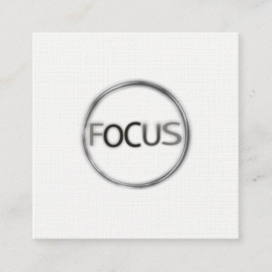 フォーカミニマルス撮影モダンプロフェッショナル スクエア名刺 (正面)