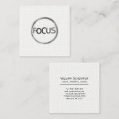 フォーカミニマルス撮影モダンプロフェッショナル スクエア名刺 (正面/裏面)
