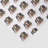 フォーカヴァリエキングチャールズスパニエル犬ズインフラワーズ   薄葉紙 (詳細)