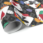 フォーカードエーストランプのポーカー ラッピングペーパー (ロールコーナー)