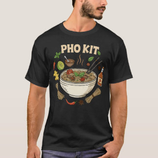 フォーキット食材 - アジアのベトナム風ヌードルスープ Tシャツ