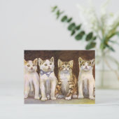 フォーキュートキッチンヴィンテージイラストレーション ポストカード (スタンド正面)