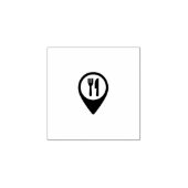 フォークおよびナイフロイヤリティカードスタンプ ラバースタンプ (インプリント)