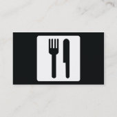 フォークおよびナイフ-ビジネス 名刺 (裏面)
