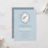 フォークお洒落アートストーク |ベビーシャワー招待状 カード (正面/裏面インサイチュ)