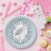 フォークお洒落アートストーク |赤ちゃんシャワー ペーパープレート (パーティー)