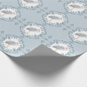 フォークお洒落アートストーク |赤ちゃんシャワー ラッピングペーパー (角)