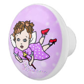 フォークお洒落アートフェアリーとスターダスト セラミックノブ (右)