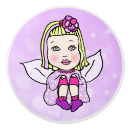 フォークお洒落アートフェアリーとスターダスト セラミックノブ