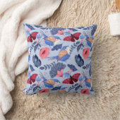 フォークお洒落アートフローラルパターン クッション (ブランケット)