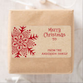 フォークお洒落アート雪の結晶クラフトからギフト ラベル (インサイチュ)