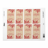 フォークお洒落アート雪の結晶クラフトからギフト ラベル (フルシート)