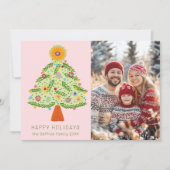 フォークお洒落クリスマスツリーカスタムの写真 シーズンカード (正面)