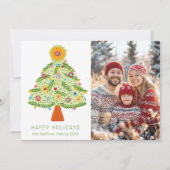 フォークお洒落クリスマスツリーカスタムの写真 シーズンカード (正面)
