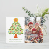 フォークお洒落クリスマスツリーカスタムの写真 シーズンカード (スタンド正面)