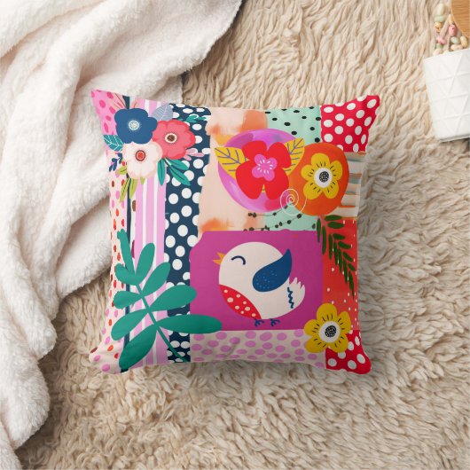 フォークお洒落スタイルフローラクッション/ピロー投げ クッション (ブランケット)
