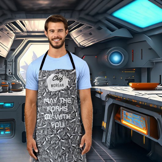 フォークがあなたと一緒にいることを祈る エプロン