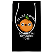 フォークが絞るYaはパンにジュースを受け取おもしろいる スモールペーパーバッグ (正面)