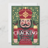 フォークくるみ割りクラッキングクリスマスホリデーパーティー 招待状 (正面)