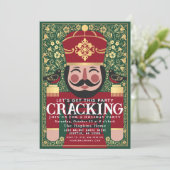 フォークくるみ割りクラッキングクリスマスホリデーパーティー 招待状 (スタンド正面)