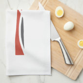 フォークとスプーンのデザイン キッチンタオル (四つ折り)