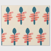 フォークとスプーン ラッピングペーパー (フラット)