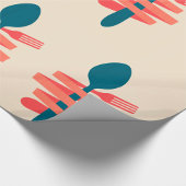 フォークとスプーン ラッピングペーパー