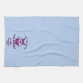 フォークとナイフを備えたチャウダー キッチンタオル (横)