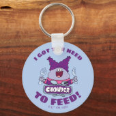 フォークとナイフを備えたチャウダー キーホルダー (正面)