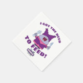 フォークとナイフを備えたチャウダー スタンダードカクテルナプキン (角)