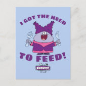 フォークとナイフを備えたチャウダー ポストカード (正面)