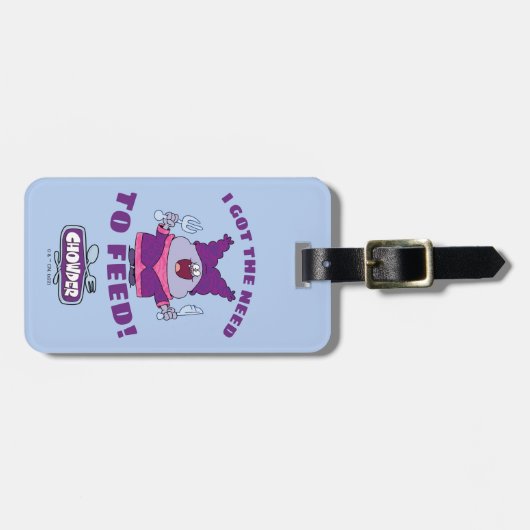 フォークとナイフを備えたチャウダー ラゲッジタグ