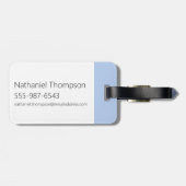 フォークとナイフを備えたチャウダー ラゲッジタグ (裏面横)