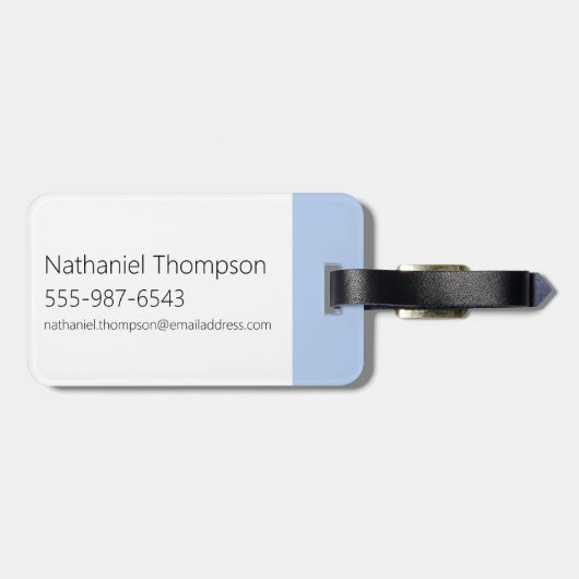 フォークとナイフを備えたチャウダー ラゲッジタグ (裏面横)