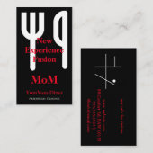 フォークとナイフ 名刺 (正面/裏面)