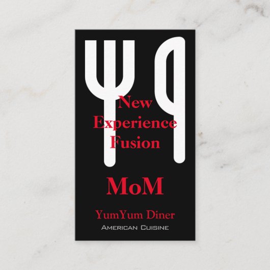 フォークとナイフ 名刺 (正面)