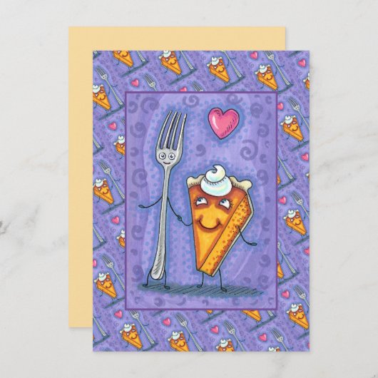 フォークとパンプキンパイ、運命のคู่、ロマンス ノートカード (正面/裏面)