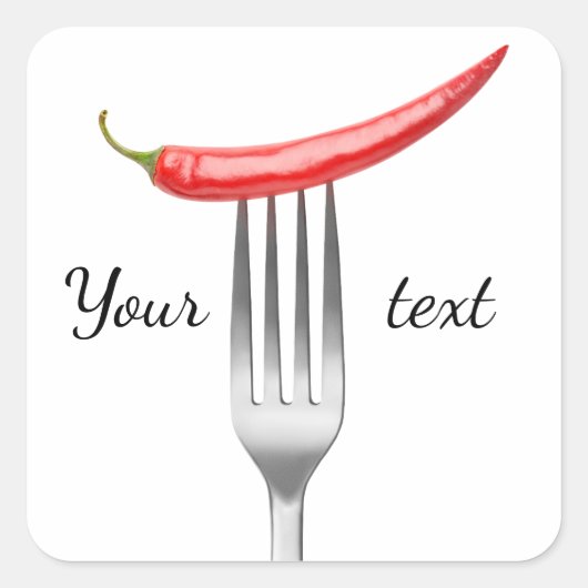 フォークにコショウ スクエアシール (正面)