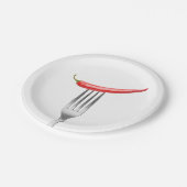 フォークにコショウ ペーパープレート (アングル)