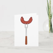 フォークにソーセージを入れる カード (正面)