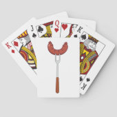 フォークにソーセージを入れる トランプ (裏面)