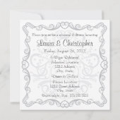 フォークのスプーンのナイフのリハーサルの夕食の招待状 招待状 (裏面)