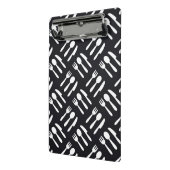 フォークのスプーンのナイフパターン ミニクリップボード (アングル2)