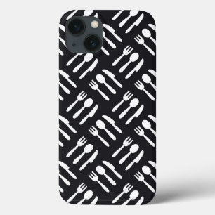 フォークのスプーンのナイフパターン iPhone 13ケース