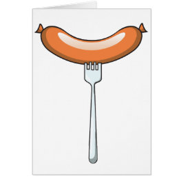 フォークのソーセージ