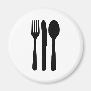フォークのナイフのスプーンアイコン マグネット