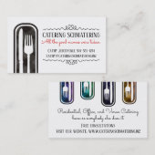 フォークのナイフの料理用のシェフのケイタリングビジネスカード 名刺 (正面/裏面)