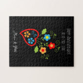 フォークのポルトガル咲くハート ジグソーパズル (横)